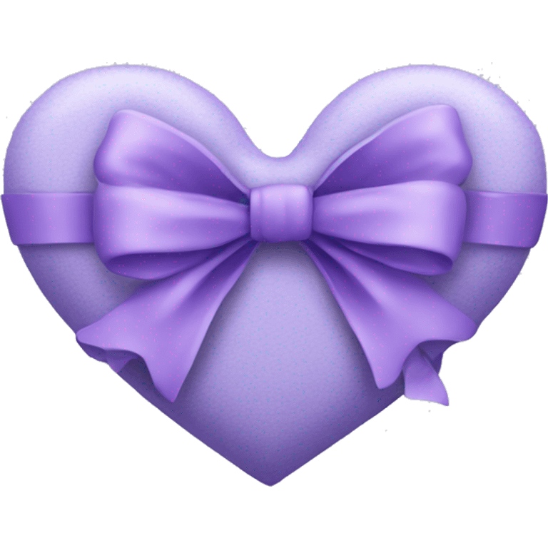 Lavender Heart with bow emoji