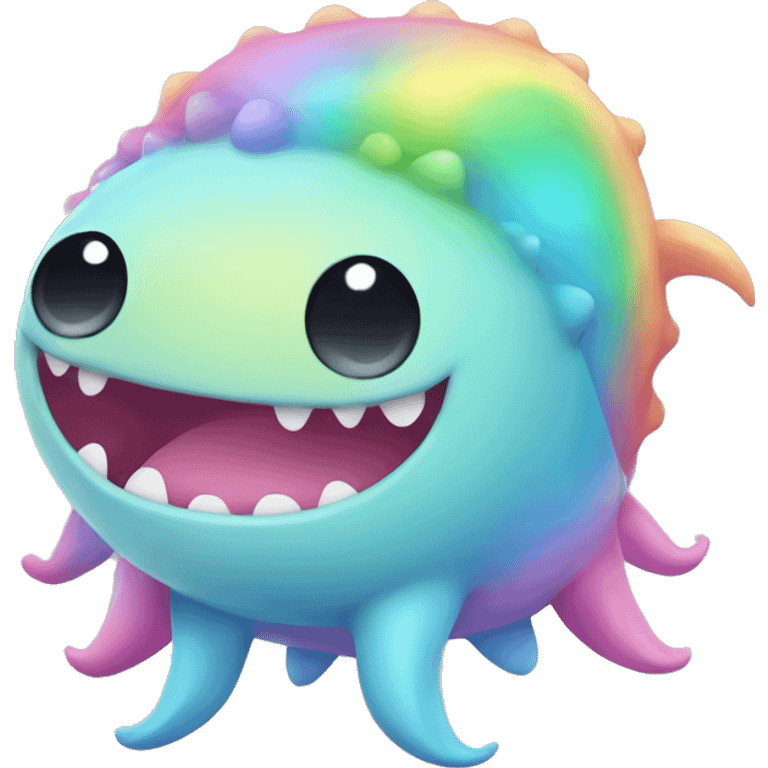 kawaii rainbow pastel sea monster ! emoji