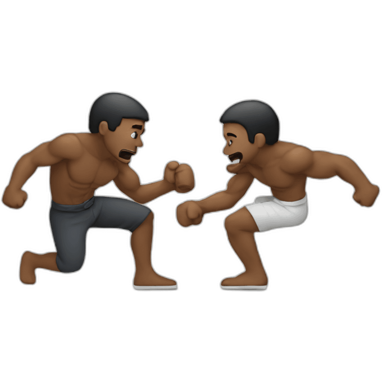 Two men fight emoji