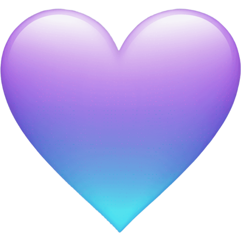 gradient light purple and light blue heart  emoji