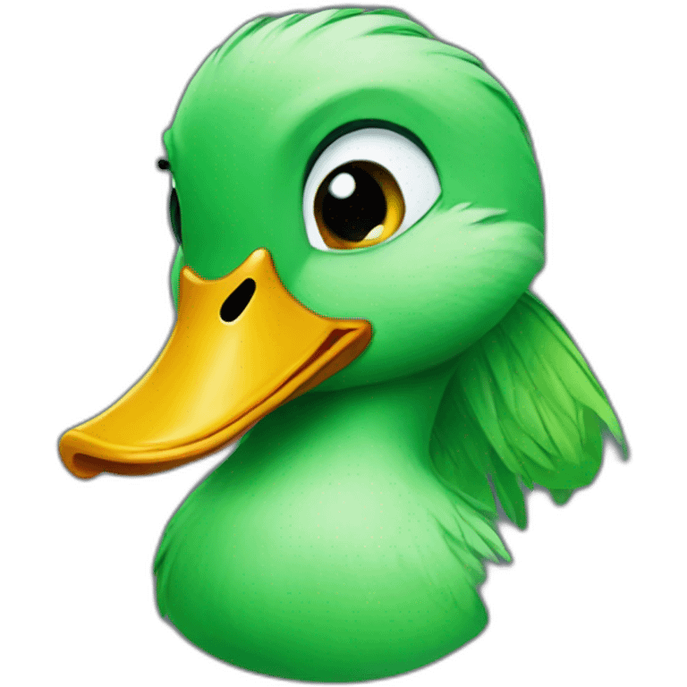 duckling green beak makeup emoji