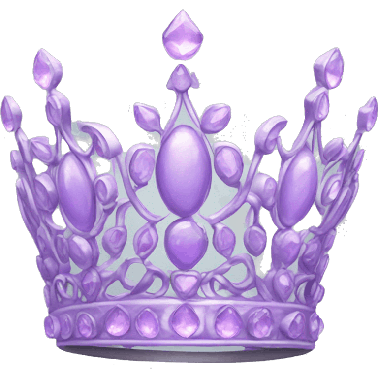 Realistic lilac shiny tiara emoji