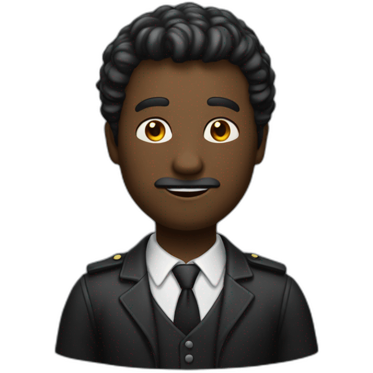 homme noir pas intelligent emoji