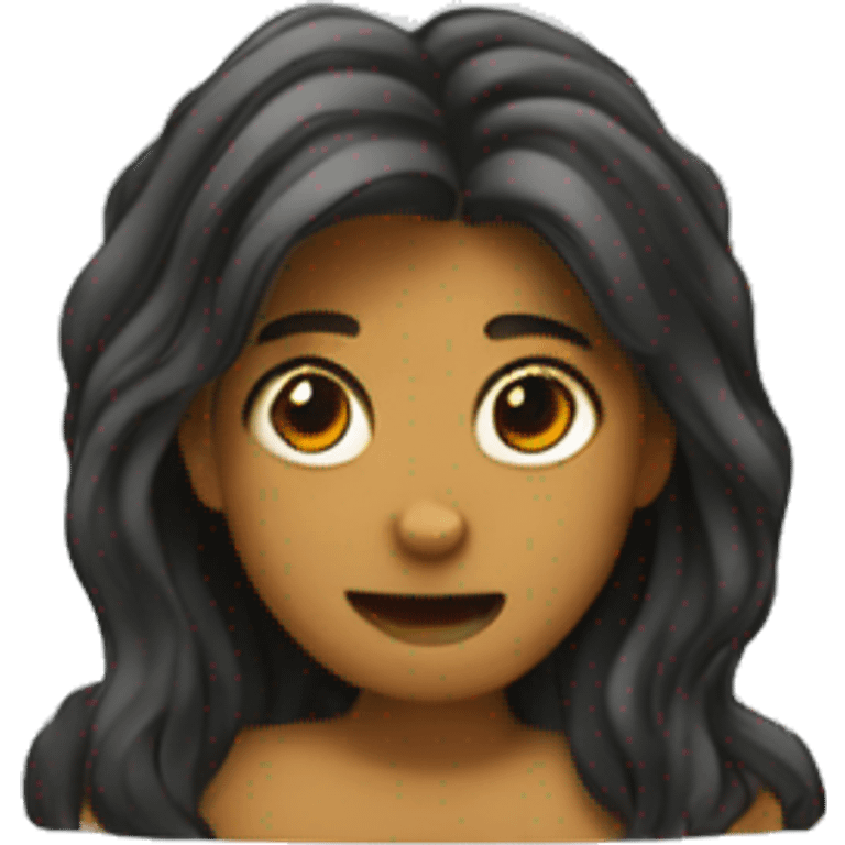 Emoji de pelo ondulado  emoji