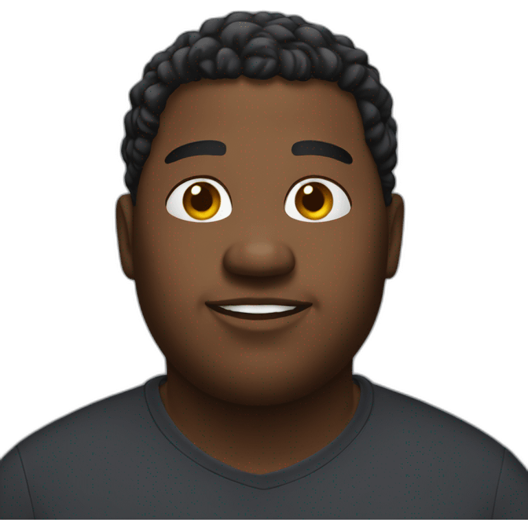 fat black guy emoji