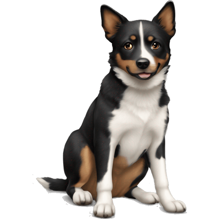 Black Australian cattle dog mix emoji