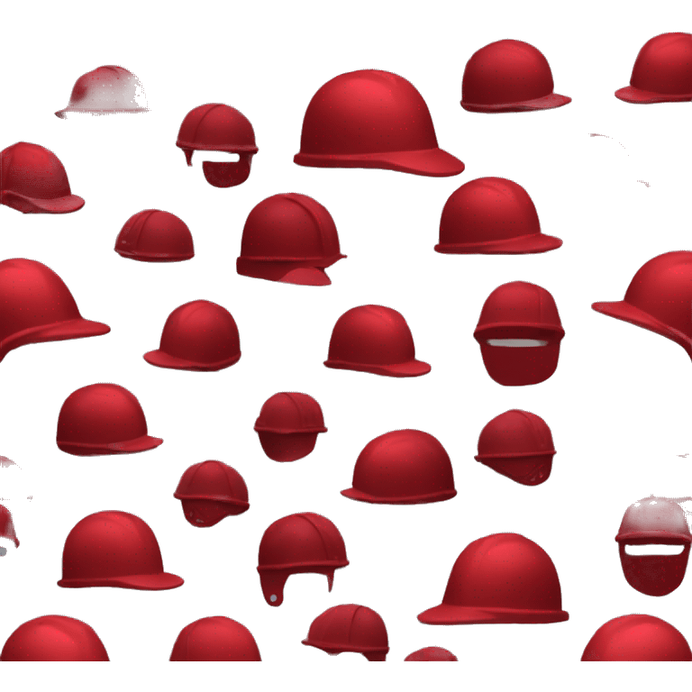 Wine colored red Construction helmet  emoji