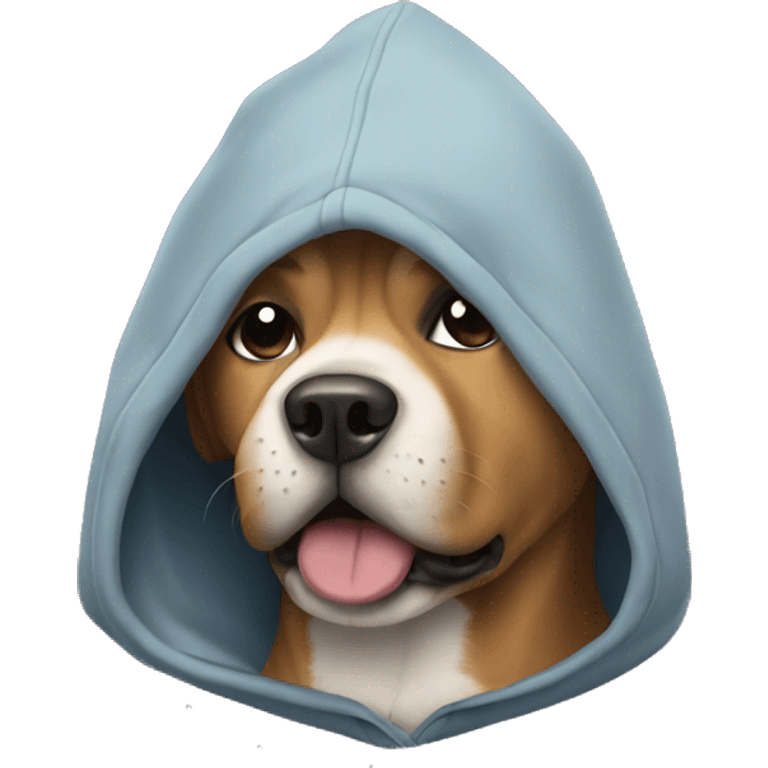 Dog wearing a hoodie  emoji