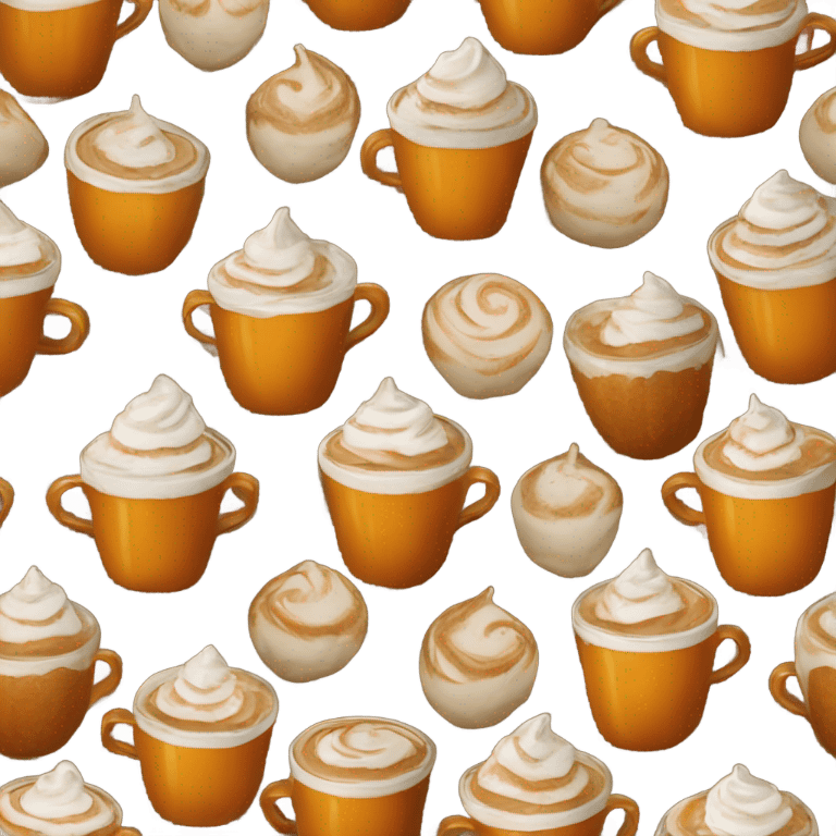 Realistic pumpkin latte emoji