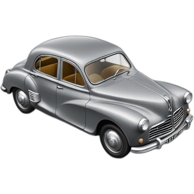 A grey Peugeot 203 car from 1951 emoji