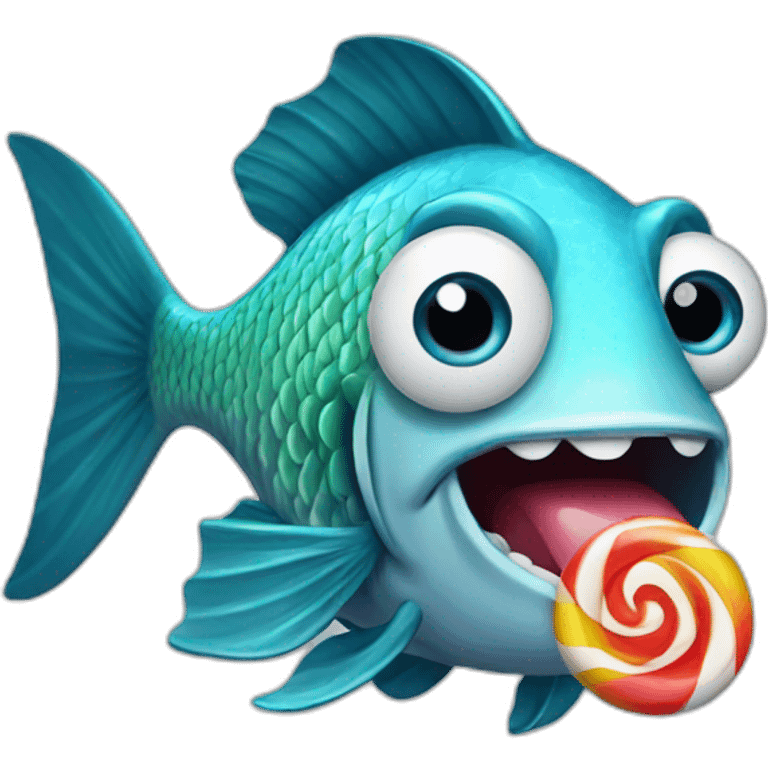 fish with candy emoji