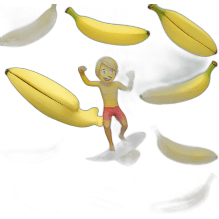 Surfer on banana emoji