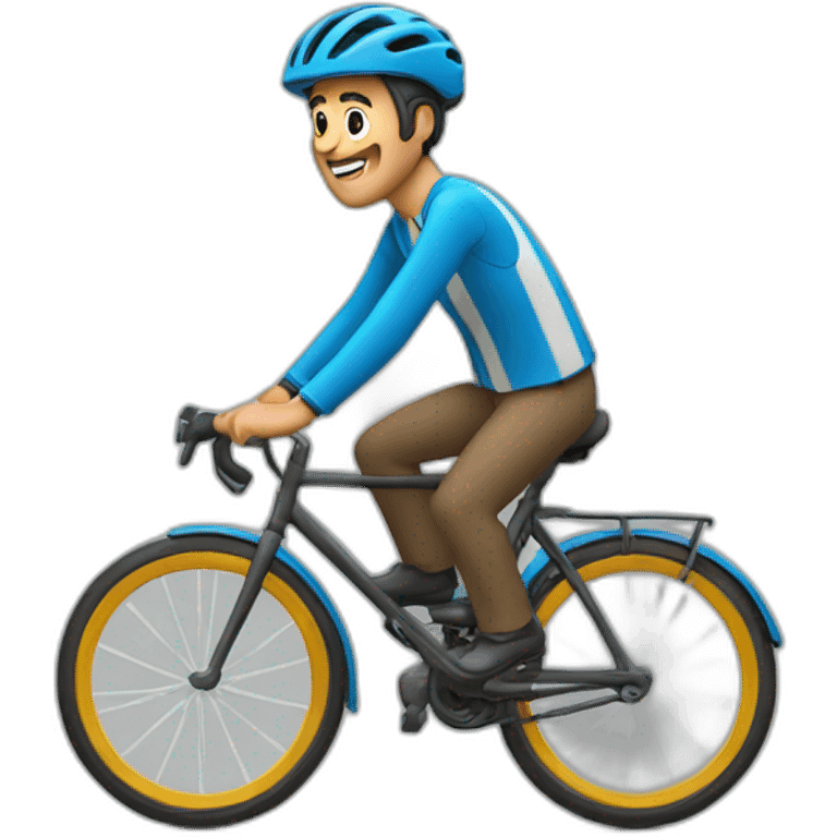 un homme sur un vélo emoji