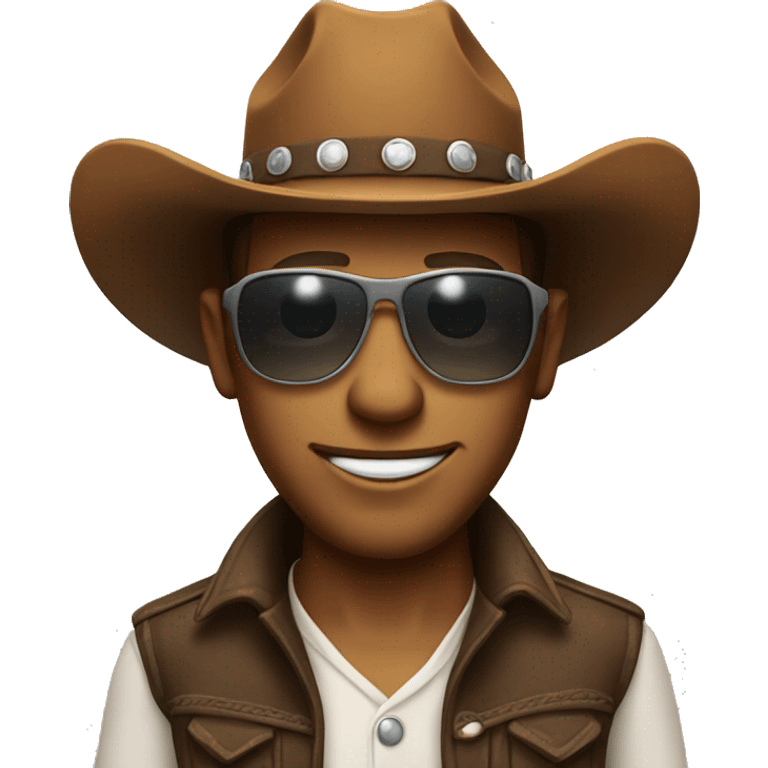 Smirking Cowboy in Sunglases emoji