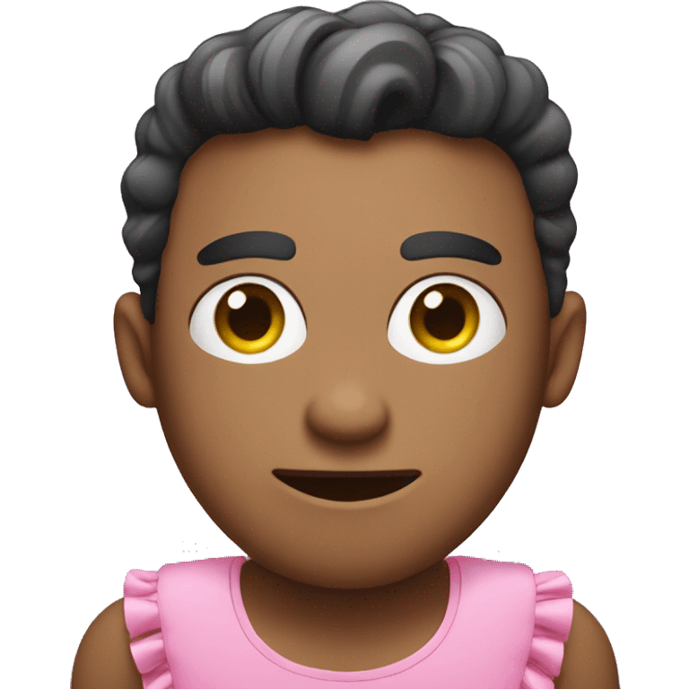 Nervous handsome male in pink tutu  emoji