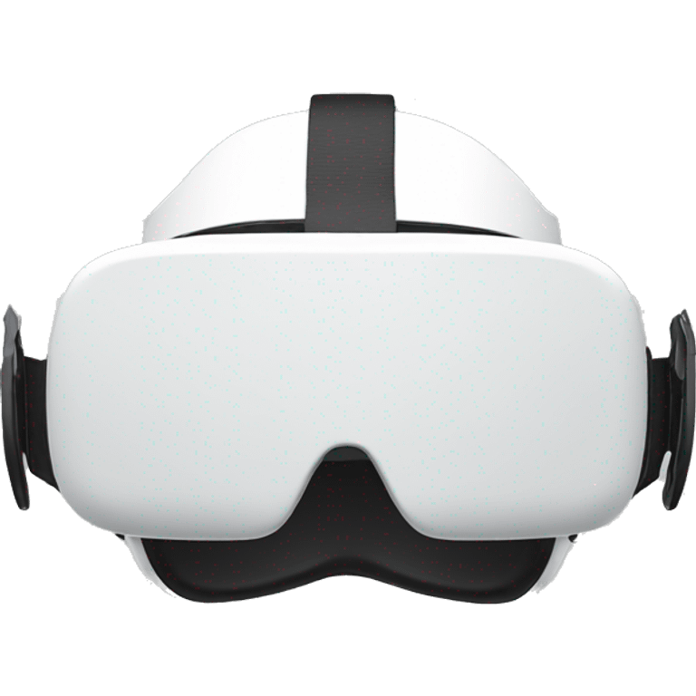 A full white VR HEADSET, (no head:2.0) emoji