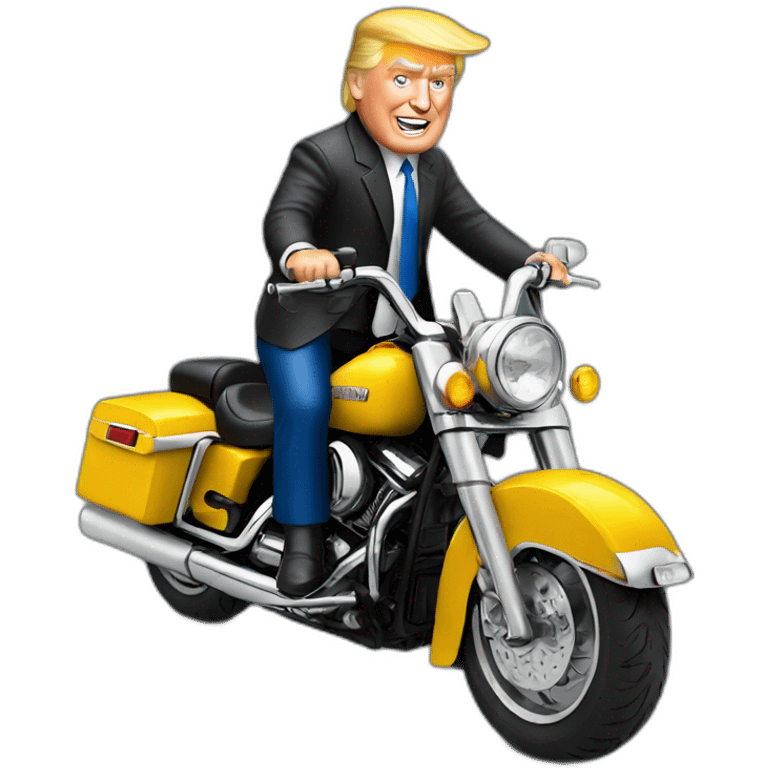 trump on a motorcycle emoji