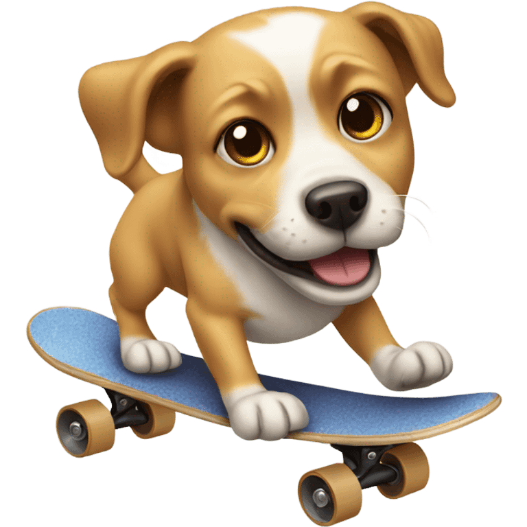 Dog on skateboard emoji