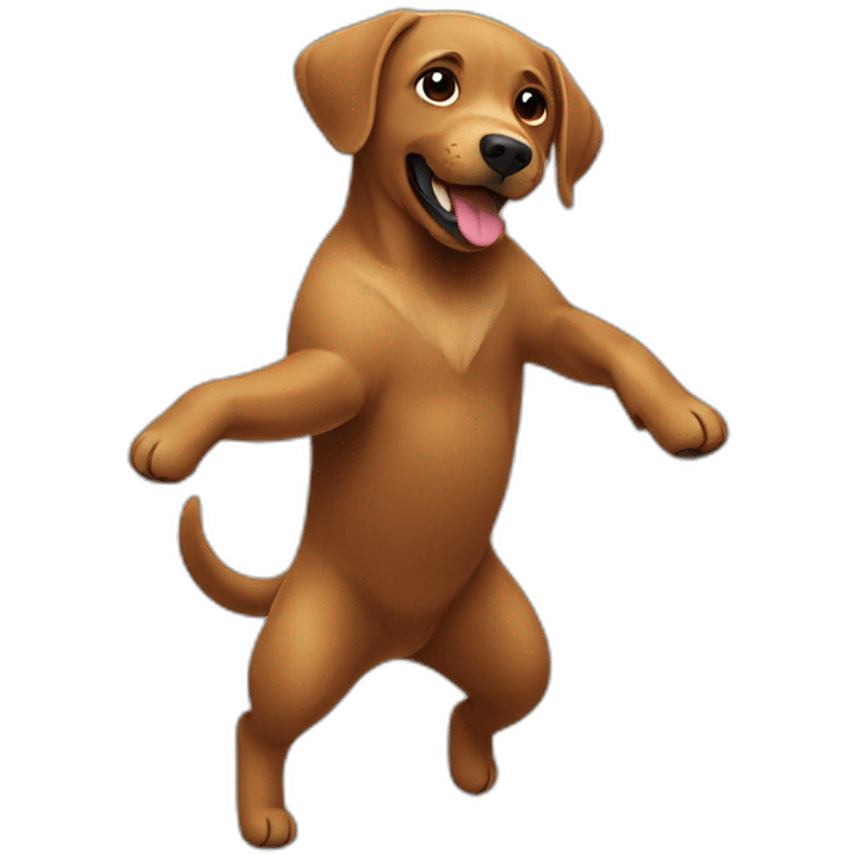 Brown Labrador dancing emoji