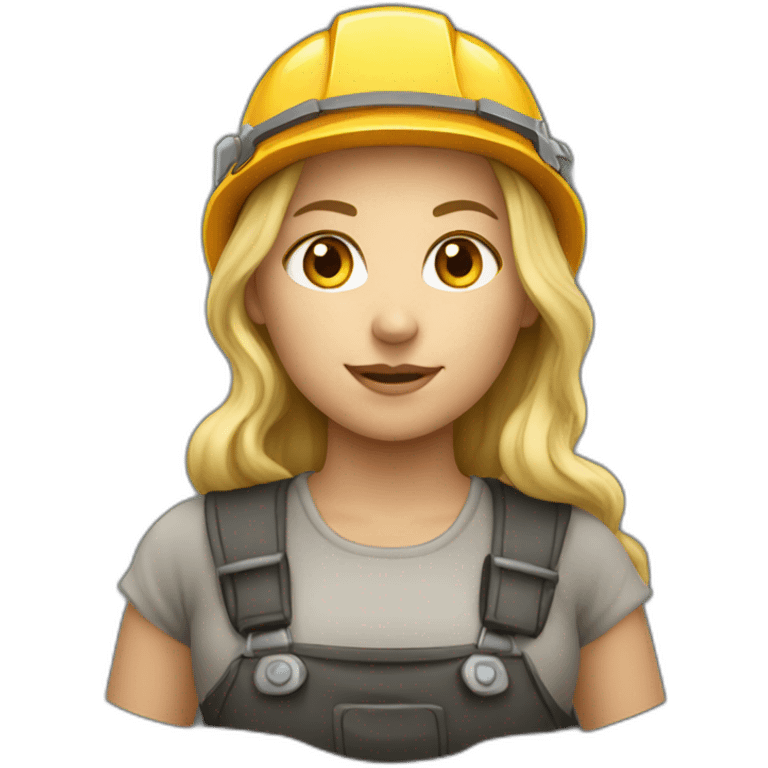 Blonde miner girl emoji