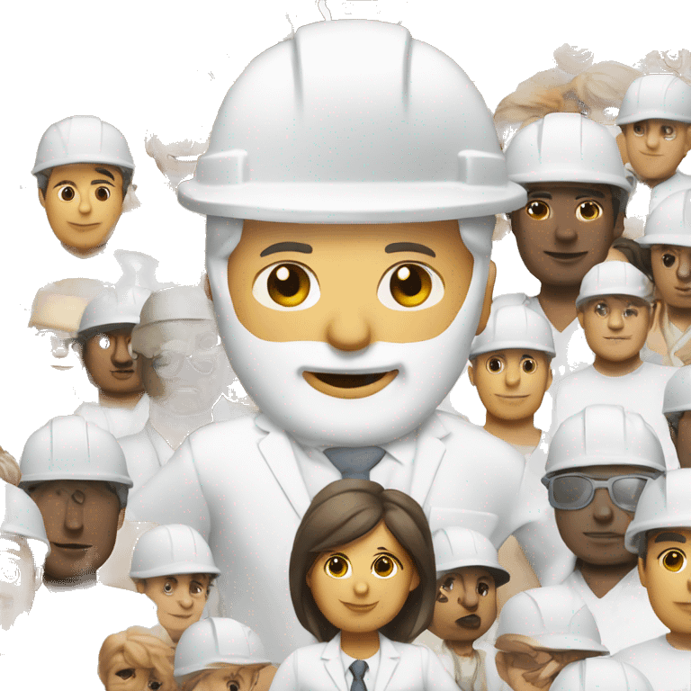 Architect with white hard hat emoji