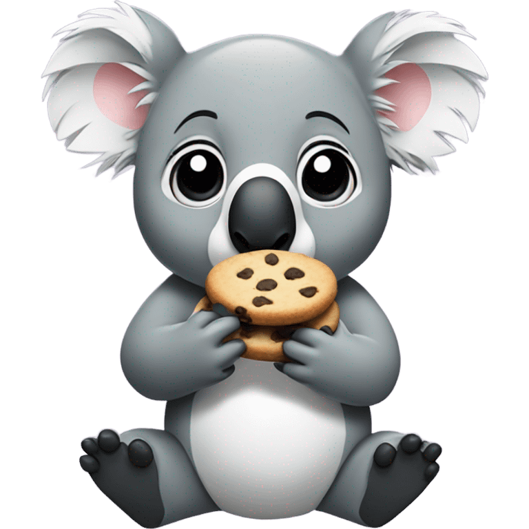 Koala eating cookies emoji