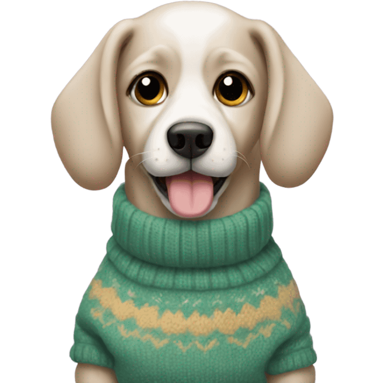 Dog in a sweater  emoji