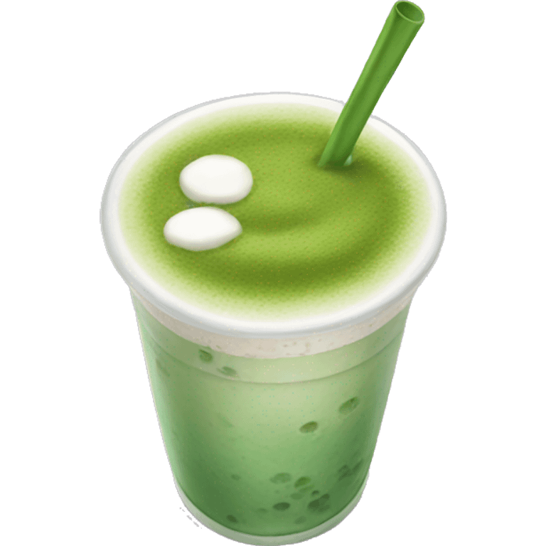 Ice matcha latte  emoji