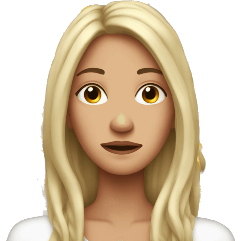 Beautiful, long haired woman in distress emoji