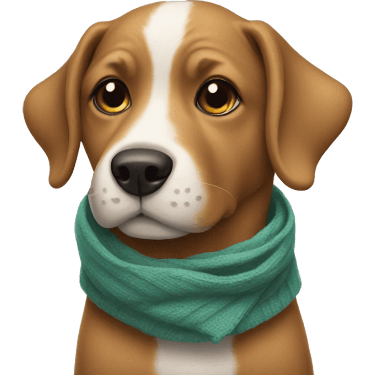 Dog with scarf emoji