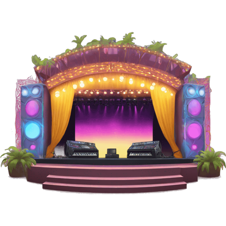 electronich music festival stage emoji