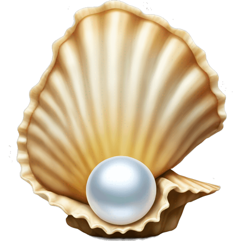 open seashell with pearl emoji