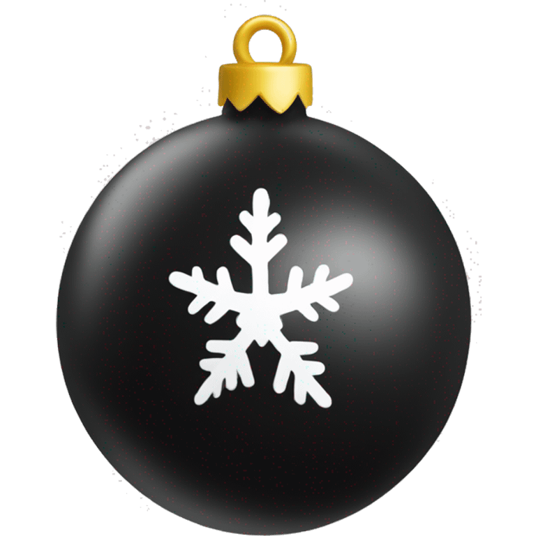 Christmas tree toy in the form of a ball black emoji