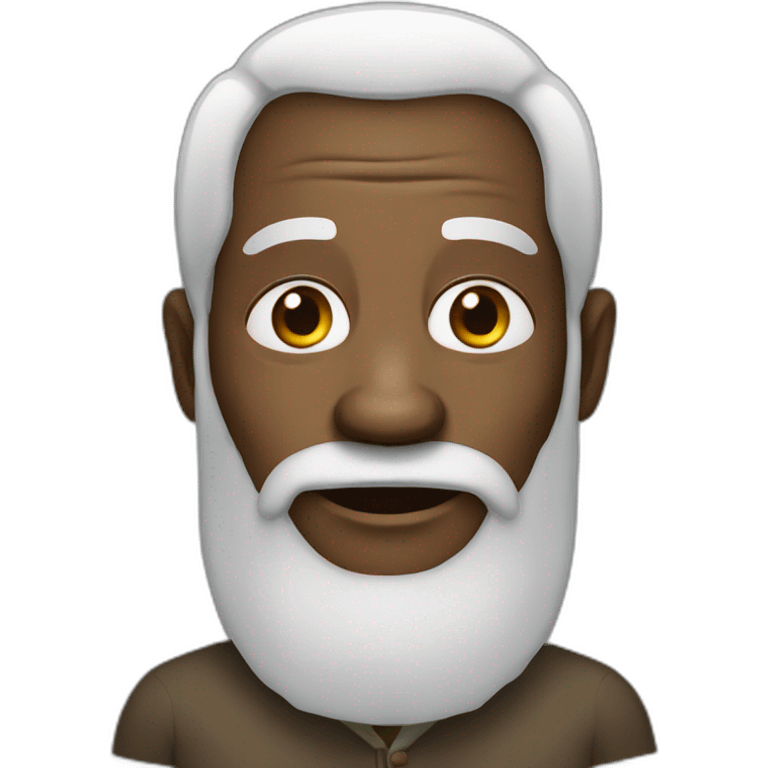 an African old man with white hair and beard emoji