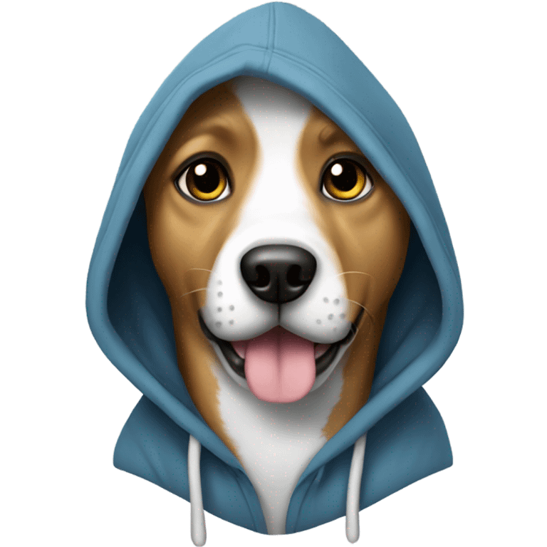 dog wearing a hoodie emoji