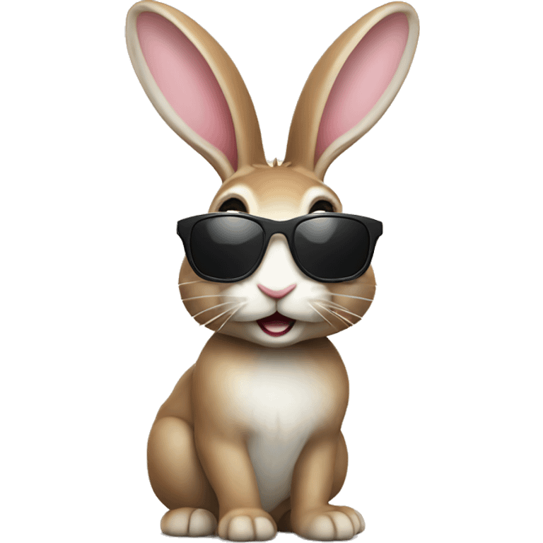 happy rabbit sunglasses emoji