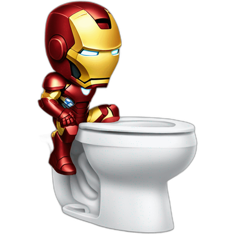 Iron man pooing on toilet emoji