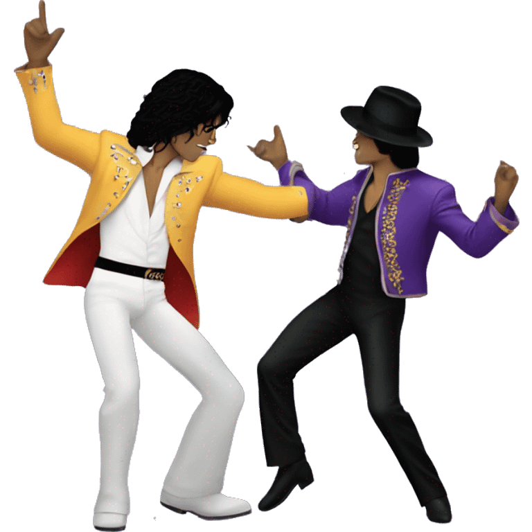 Michael Jackson dancing with prince emoji