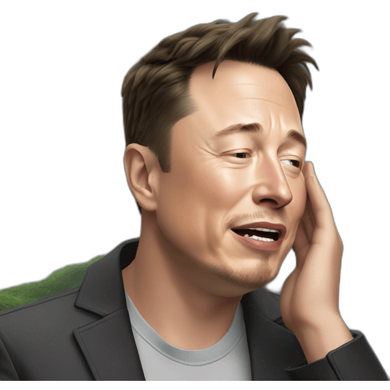 Elon Musk Crying Waterfalls emoji