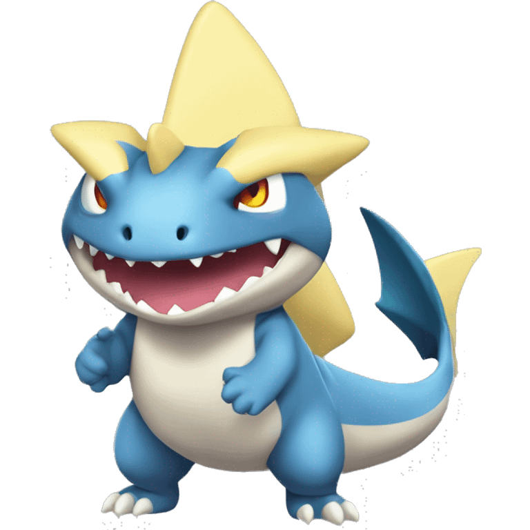 Sharpedo-Charmeleon-Gible-Gabite-Larvitar-Fakémon Full Body emoji