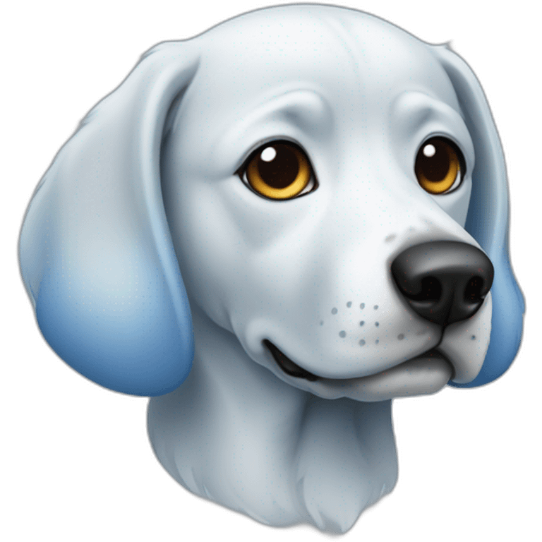 Chien bleu emoji