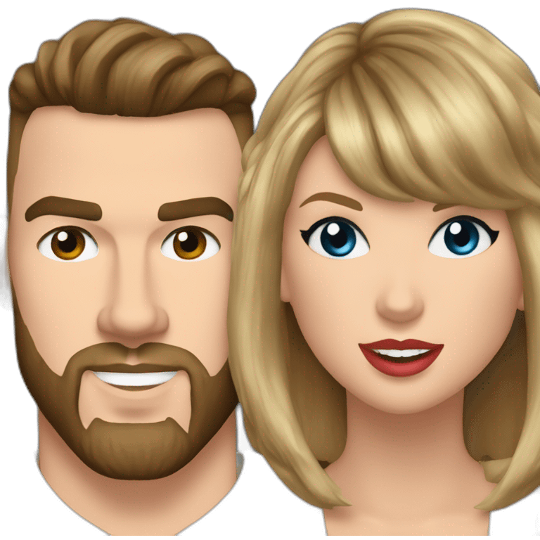 Taylor Swift and Travis Kelce emoji