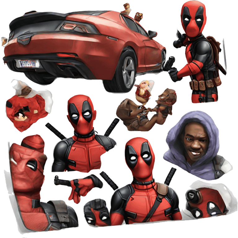 Pack de stickers deadpool emoji