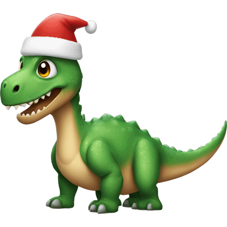 Christmas dinosaur emoji