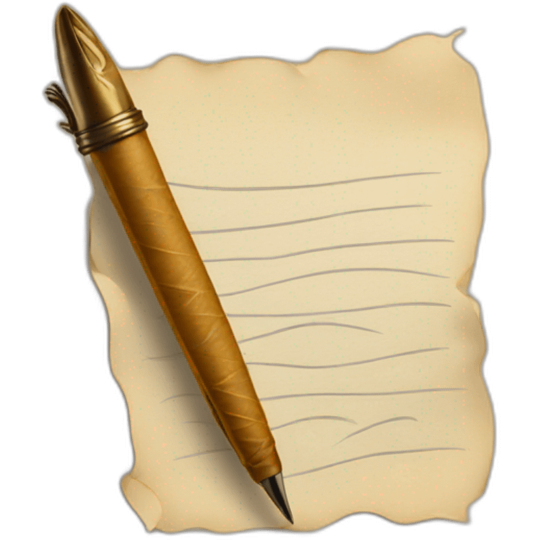 paper and quill pen emoji