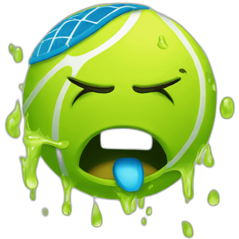 tennis ball crying emoji