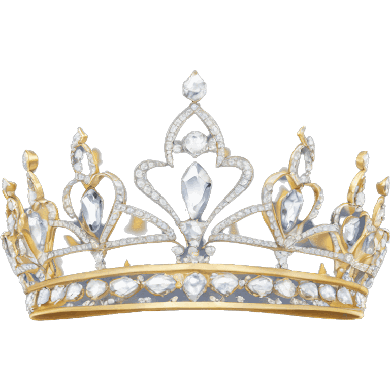 royal dainty jeweled british diamond tiara only no background emoji