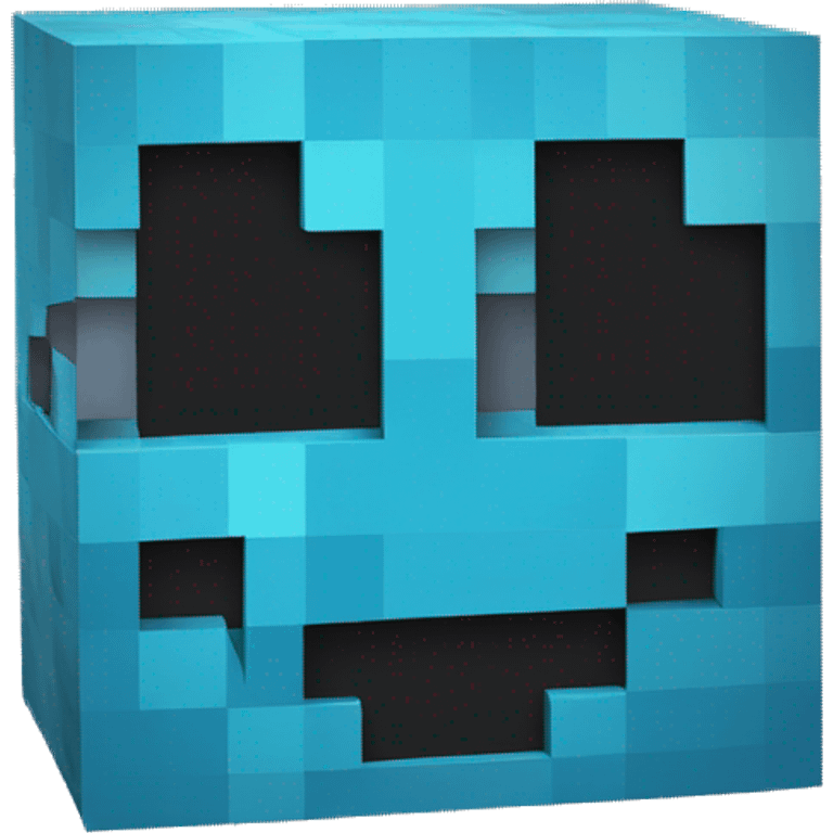 Minecraft creeper blue emoji