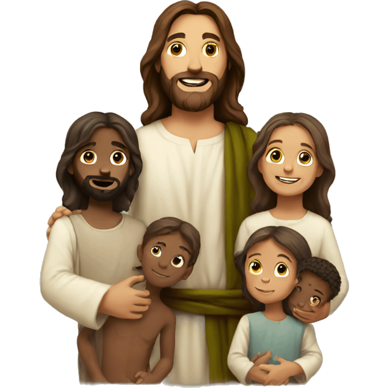 Jesus with children  emoji