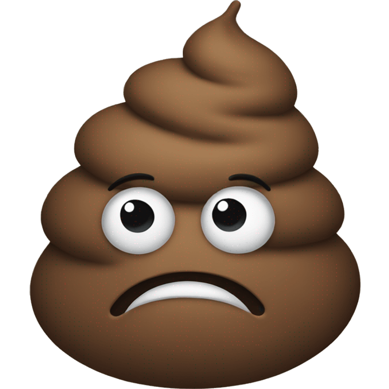 Poop with face emoji